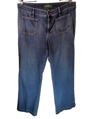 Vintage LRL Mid-rise Wide Straight Leg Jeans Sz 12